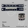 UINSUE Leather Bracelet Combo Metal Star & Spike Inlay Grunge