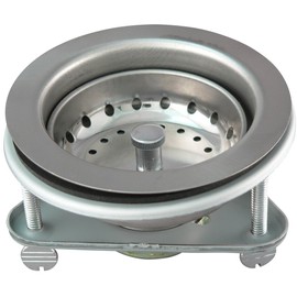 Plumb Pak, Stainless Steel Keeney 1441SS Sink Strainer Thumb Screw Style with Fixed Post Basket, Size