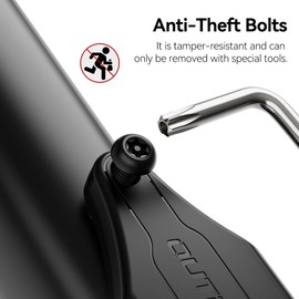 CITYWAY Waterproof AirTag Bike Mount, Hidden Under Bottle Cage | M5 Black Security Screws | Light Weight, Inconspicuous Security (Black)