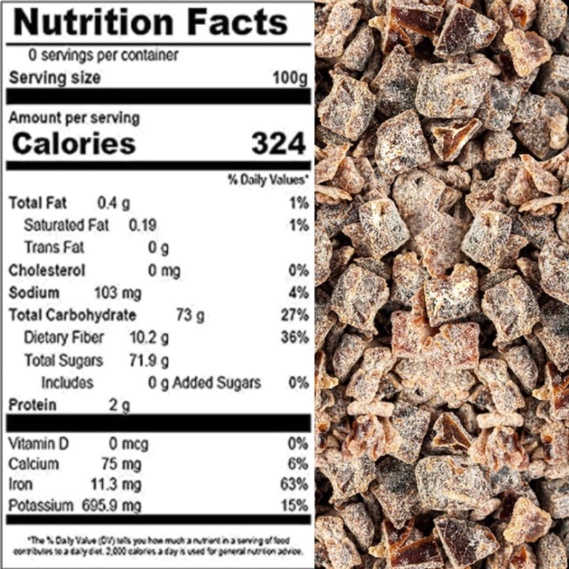 Presto Sales Chopped Dates 80 oz. | Rich Meaty Thick