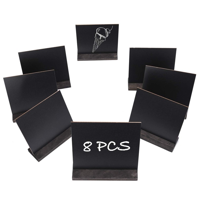 Mini Chalkboard Signs for Table, TAKSDAI 5" Ã 6" Message