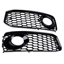 Astra Depot Compatible for OE Honeycomb Mesh Grille Grill Fog Light Cover AudiA5 S-Line S5 B8 RS5 2008-2012