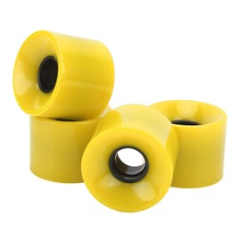 Bnineteenteam 4 Ruedas de Skate 60mm Todoterreno para Longboard, Patinetes Electricos, Alta Durabilidad, para Banana Board Skate Fish Tablas(Amarillo)