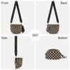 NEWROGENG Checkered Crossbody Bags for Women, Large Nylon Bum Bags