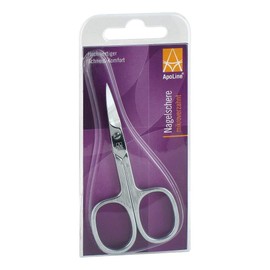 Apoline Nail Scissors 9 cm Micro-Toothed Chrome-Plated Pack of 1