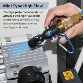 FIRSTINFO A18536EU Mini Type Air Duster | Air Blow Gun, Flow Adjustable with High Flow Nozzle