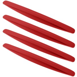 BokWin 4 Pack Universal Car Bumper Protector Rubber, Anti-Collision Car Front and Rear Corner Bumper Guard Lip Anti-Scratch Strips Sticker for Cars SUV Pickup Truck (Red)