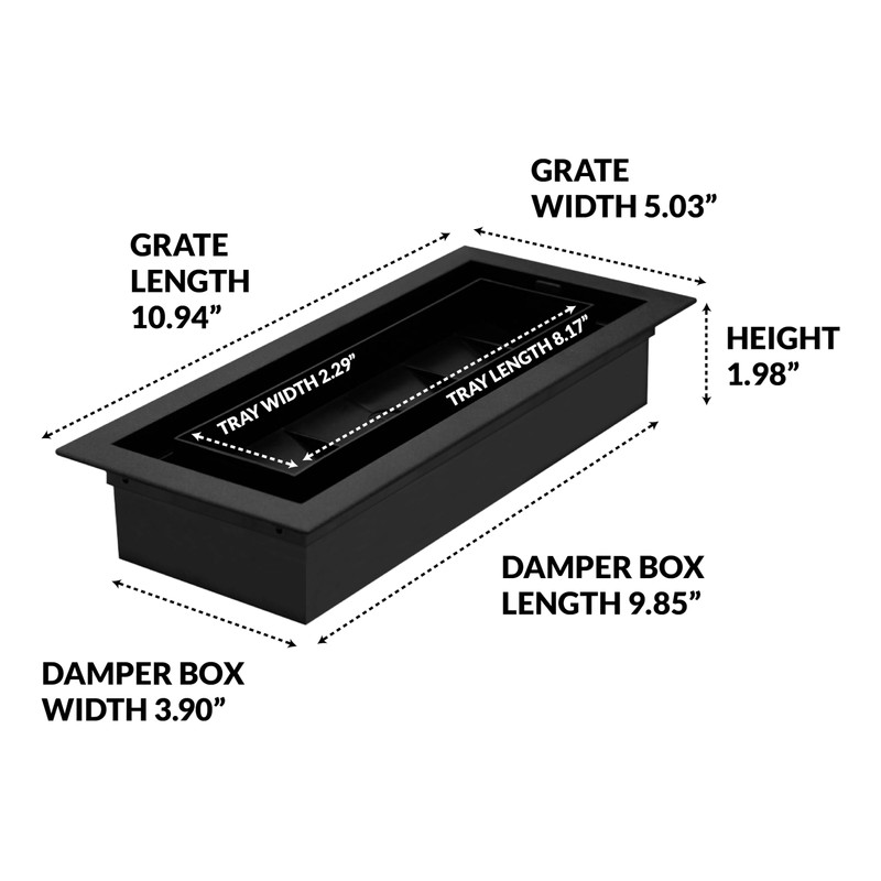 Inte-Grates IGFPD410-BLK Plastic Floor Register, Black