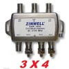 Zinwell 3x4 DirecTV Satellite Multiswitch / Multi-Switch / SAM-3402