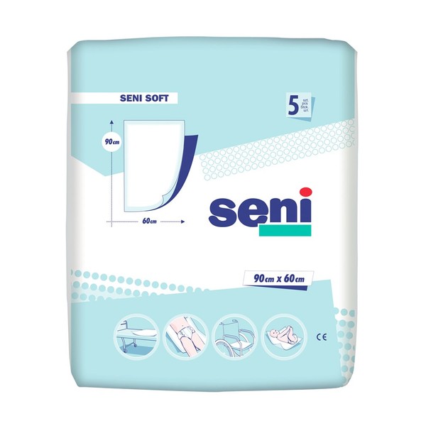 Seni Soft Super Bed Protector 90 x 60 cm, Pack of 5