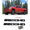 CAPSBAY 2PC Matte BLACK 2500HD SIERRA SILVERADO DOOR EMBLEM NAMEPLATE