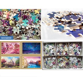 Sim,Premium Wooden Puzzle Games with Glue Wrap Room Mural - Capybara Family Love kiss,29.5 X 19.6 inch - 1000 Piece Jigsaw Puzzle