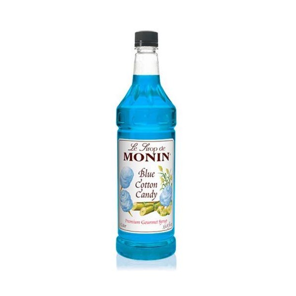 Monin Blue Cotton Candy Syrup 1 ltr plastic bottle