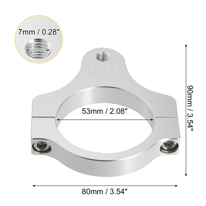 Motoforti CNC Fork Brackets Steering Damper Mounting Clamp Universal 53mm