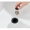 Matte Black Pop up Drain for Bathroom Vessel, Sink Drain