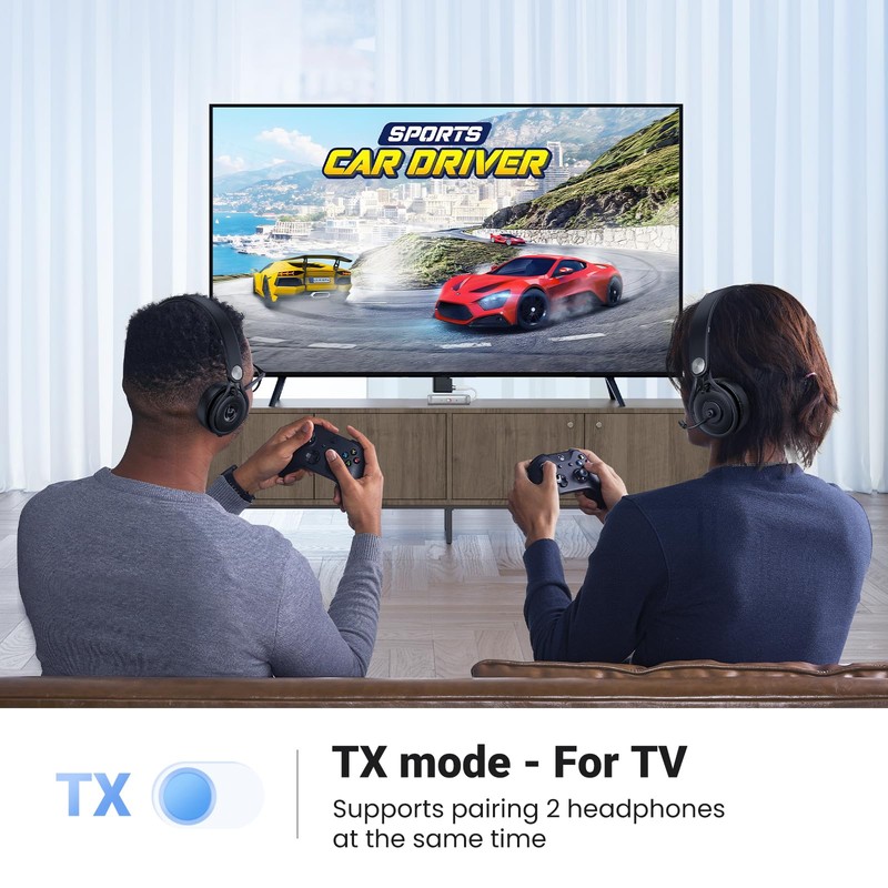 UGREEN Bluetooth 5.4 Transmitter Receiver, Dual Connection, 18H Long Playtime,