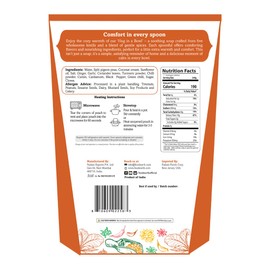 Food Earth Hug in a Bowl | Five Lentil Soup with Exotic Indian Spices & Coconut Cream | Vegan & Gluten-Free | Rich, Creamy & Comforting | 10.58oz (300g)