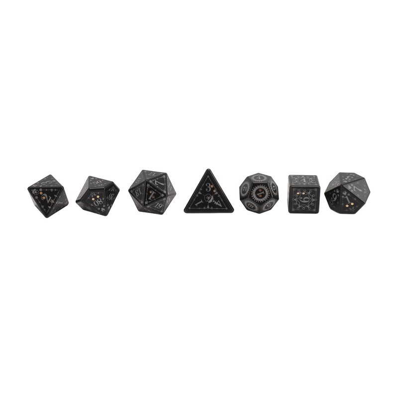 7pcs Light Up LED Dice Set Glowing Polyhedral Dice with