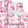 LeZakaa Floral Birthday Wrapping Paper Roll for Mom, Lush Pink