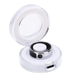 Dpofirs Smart Ring for Men and Women, Touch Screen Fitness Tracker with Step Counting, Charging Bay, APP BT Connection Phone Video Camera Control (8#)