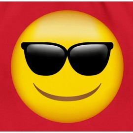 Shirtracer - Gym Bag Backpack - Manga & Comic Accessories - Emoticon Sunglasses/Summer Sun, 09 red, Unit size