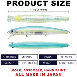 Lucky Craft Fishing Lure CIF Flash Minnow 110 California Inshore Fishing, 4-1/2-Inch (110mm), Metallic Sardine