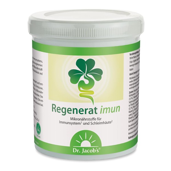 Dr. Jacob's Regenerat imun 320 g tin I for immune system¹ and mucous membranes² I vegan, suitable for gluten, lactose and histamine intolerance I 20 servings