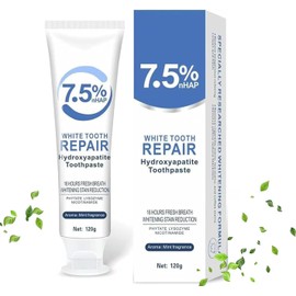 7.5% Hydroxyapatite Toothpastes for Enamel Protection and Tooth Strengthening, 7.5% Hydroxyapatite Whitening Toothpastes - Fluoride-Free, Gentle Mint, Fresh Breath, Daily Use for Oral Health (1)
