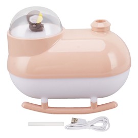Small Humidifier Desktop Humidifier Cartoon Astronaut Train Colorful Lighting USB Powered Mist Humidifier for Bedroom Pink