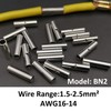 kuosbiu 100 PCS Non-Insulated Butt Connectors Kit, AWG 16-14 Wire