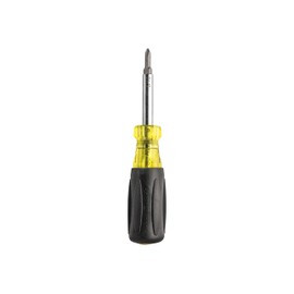 Jonard Tools SD-1223 Multi-Bit 6-in-1 Robertson Screwdriver with Comfort Grip, 7 1/2" Length