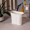Wicker Waste Basket with Built-in Handles, Multifunctional Mini Basket for