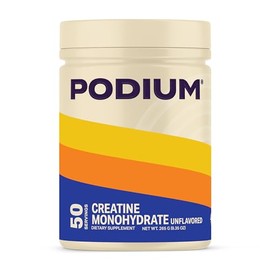 Podium Nutrition Solos  Monohidrato de creatina, 50 porciones, sin sabor, mejora el rendimiento atlético                                              