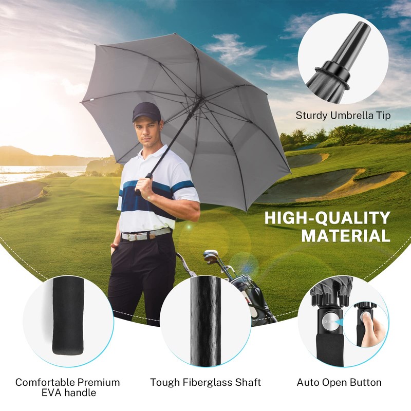 Gonex 62 Inch Extra Large Golf Umbrella, Automatic Open Travel