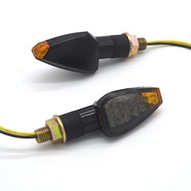 evomosa Turn Signal Lamp, Turn Light, LED, Motorcycle, Double Sided Illumination, High Brightness, Universal, Front and Right, 2 Pieces, Waterproof, Dustproof, Energy Saving, Vibrant, Flash, Yamaha, Kawasaki, Honda, Suzuki, Davidson, DUCATI, BMW KTM BUELL, APRILIA Triumph Compatible (Black-Smoke)