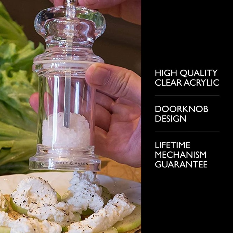 COLE & MASON 505 Salt Grinder - Clear Acrylic Mill