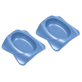 Van Ness 2 Pack of Heavyweight Cat Dishes, 9 Ounce Capacity Each, Assorted Colors