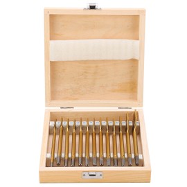 13Pcs 1/4in Hex Shank High Carbon Steel Flat Drill Bit Set for Electric Manual Drilling Machine