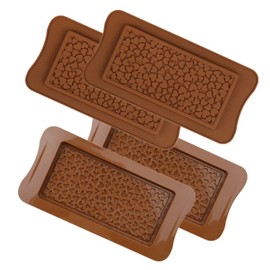 Aebor 4 Pack Silicone Molds Heart Love Shape Chocolate Moulds, Sweet Moulds Candy Moulds, Non Stick Reusable Kitchen Baking Flexible Rectangle Food Grade Molds