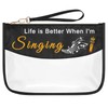 Music Lover Gifts for Women Makeup Bag Singing Song Lover Gifts for Girls Mom Daughter Sister Friend BFF Inspirational Gift Clear Cosmetic Bag Pouch Music Teacher Musicians Birthday Graduation Gift