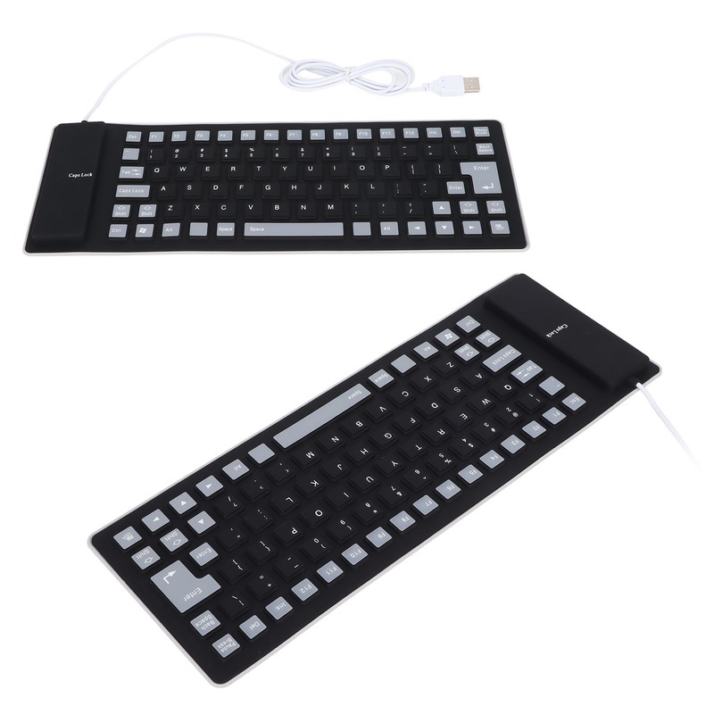 Silicone Keyboard Fully Sealed Design Lightweight Portable Silent Soft Comfortable