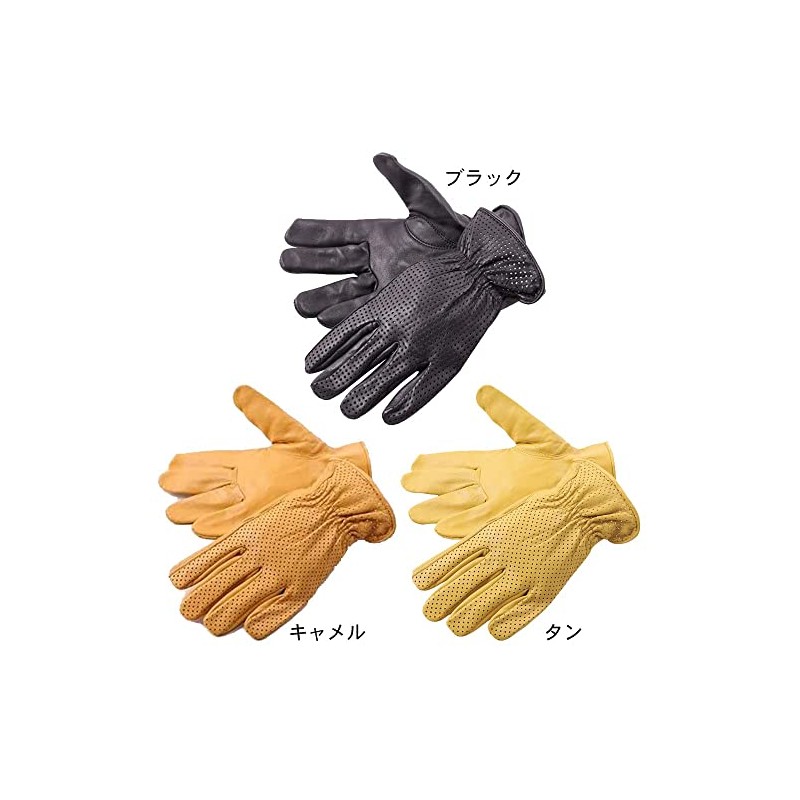 Degner WL962MA Washable Deer Skin Leather Mesh Gloves, Tan M,