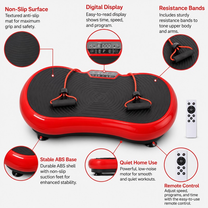 Vibration Plate Exercise Machine for Home Workouts – Whole Body