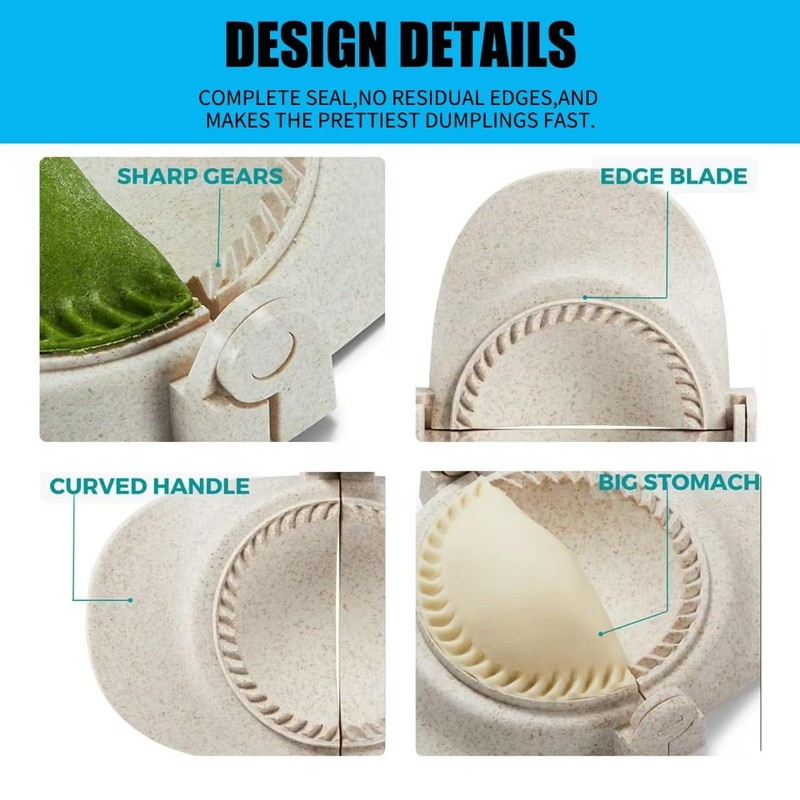 Empanada Maker Press, Multiple Size Dumpling Maker Set with Dough
