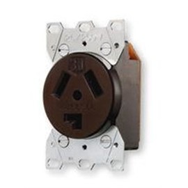 HUBBELL HBL9350 AC Receptacle NEMA 10-30 Female Black 125/250 Volt 30 Amp