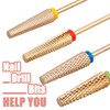 Bestgle 4 Pcs Nail Drill Bits, 3/32'' Shank Taper Nail