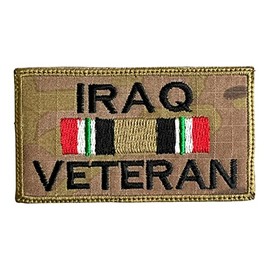 Almost SGT 1 Iraq Veteran Patch OCP - Embroidered Camouflage Rectangular Military Morale Patch with Hook Fastener Backing