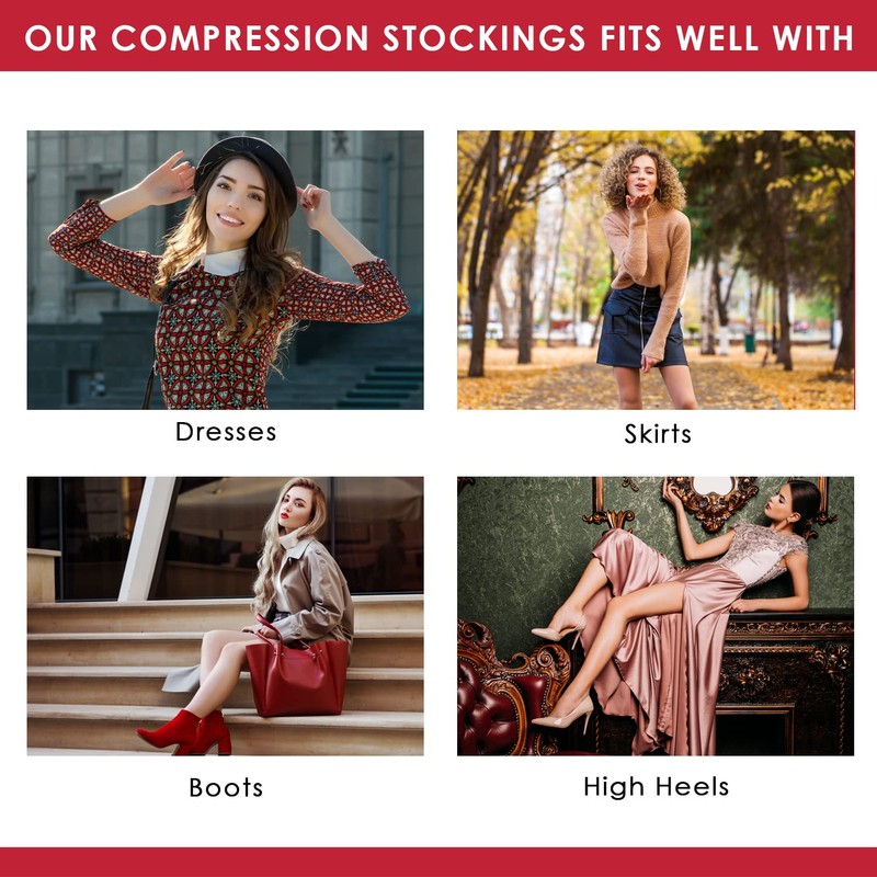 Medicella Premier - Medias de compresión con puntera cerrada para