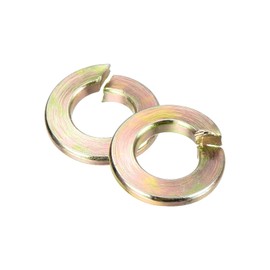 sourcing map 1/4" Split Lock Washer, 25Pcs Carbon Steel Spring Lock Washers Metal Split Ring Washer for Screw Bolts Machinery