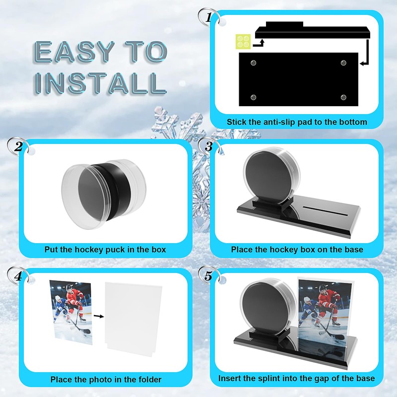 Card Archiver Hockey Puck Display Case, Acrylic Ball Ring &